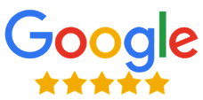 Google five-star rating logo, symbolizing high customer satisfaction and trust for Portland Cash Buyers in the local real estate market.