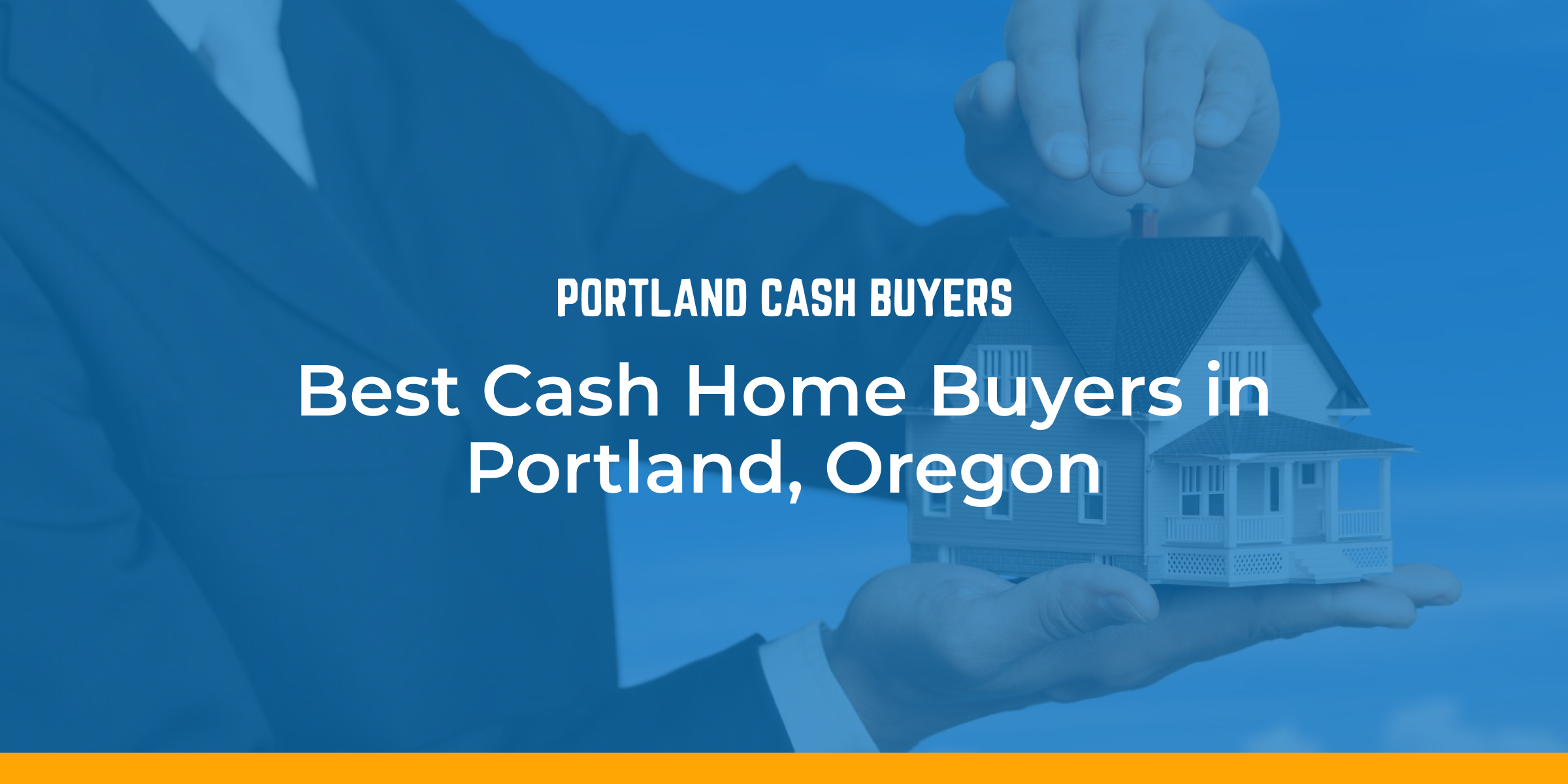 Cash home buyers Portland guide featuring a home sale graphic for homeowners comparing cash buyers in Portland, Oregon.