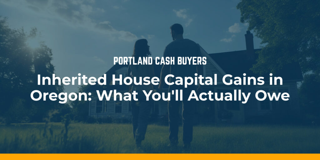 Couple walking toward a home, illustrating inherited house capital gains Oregon and tax implications for inherited property sales.