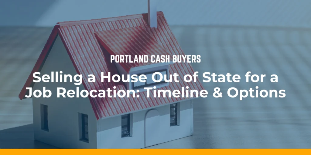 Model house representing selling house out of state relocation with timeline and options for a smooth long-distance sale.
